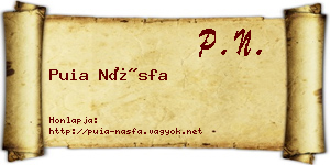 Puia Násfa névjegykártya